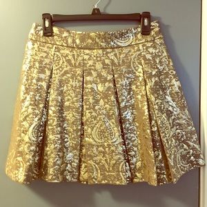 Gold jacquard skirt
